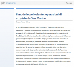 Il modello polivalente: operazioni di acquisto da San Marino
