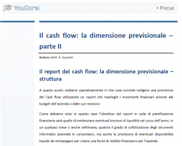 Il cash flow : la dimensione previsionale - parte II