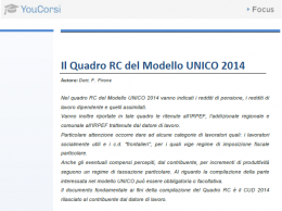 Il quadro RC del modello UNICO 2014
